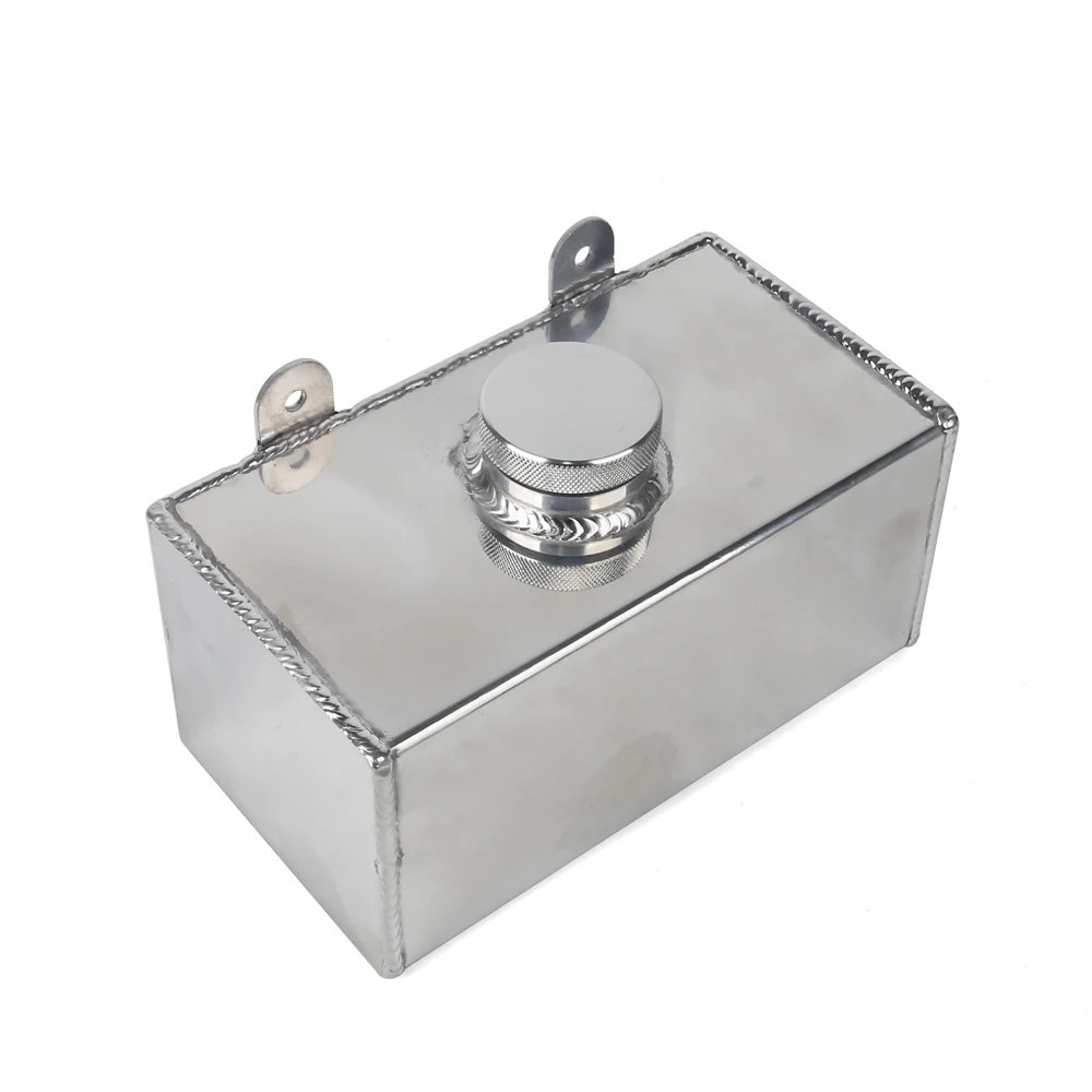 2L Aluminium Universal Polierte Scheibenwaschflasche Ladeluftkühler Sprühtank Mit Kappe Kit Track Auto