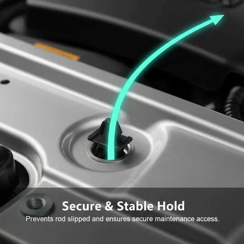 Plastic Retainer Set Car Fastener Hood Bonnet Prop Rod Support for DIY Auto Repair Projects