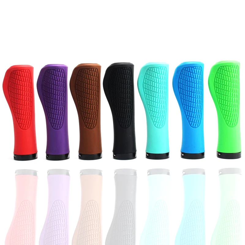 

1Pair Bicycle Handlebar Grip Ergonomic Rubber MTB Handle Grip Integrated Anti Skid Mountain Bike Cuffs Bicycle Accessories