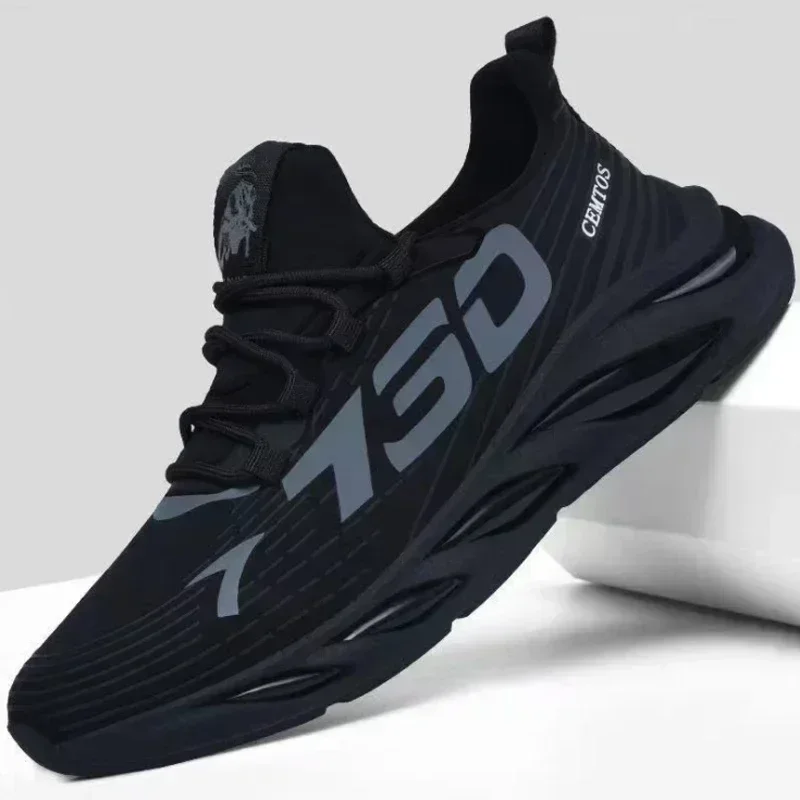 New Summer Mens Breathable Mesh Running Shoes Lightweight Trendy Sports Sneakers for Daily Workout and Outdoor Walking image 2
