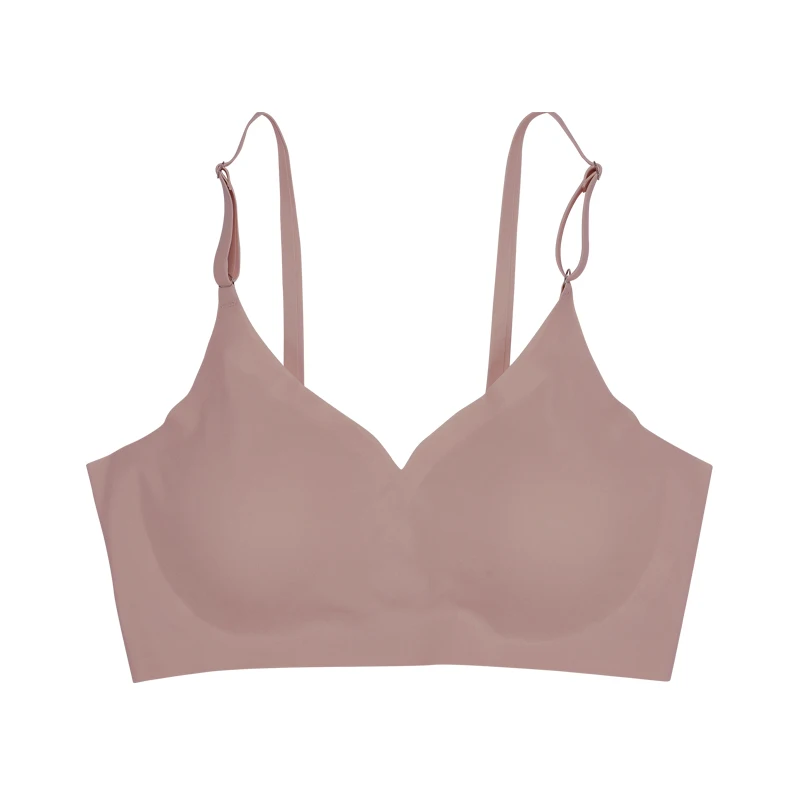 Sutiãs macios de verão para mulheres sem costura sem fio push up acolchoado básico colheita top senhoras bralette