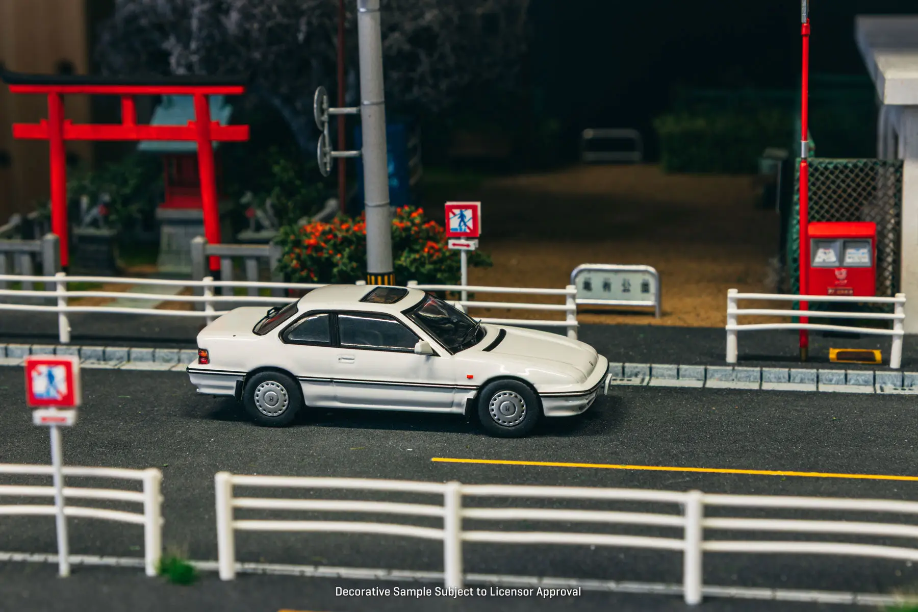 In Stock TW J Collection 1:64 Honda Prelude BA4 White Diecast Car Model Collection Toys Tarmac Works view 3