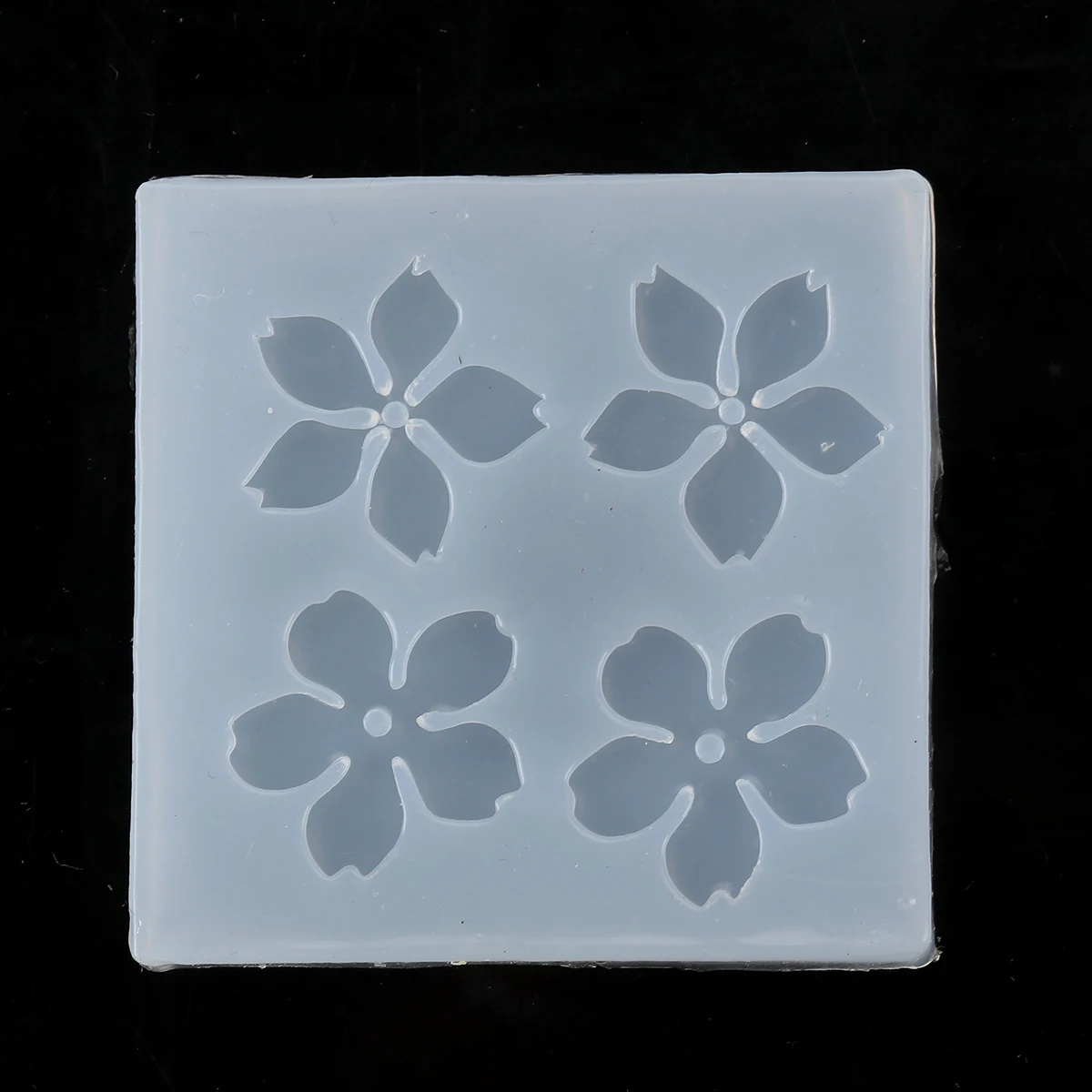 2pcs/Set Silicone Resin Mold For Women Jewelry Making Rectangle Sakura Flower White Resin Casting Mold Epoxy Craft DIY Tools