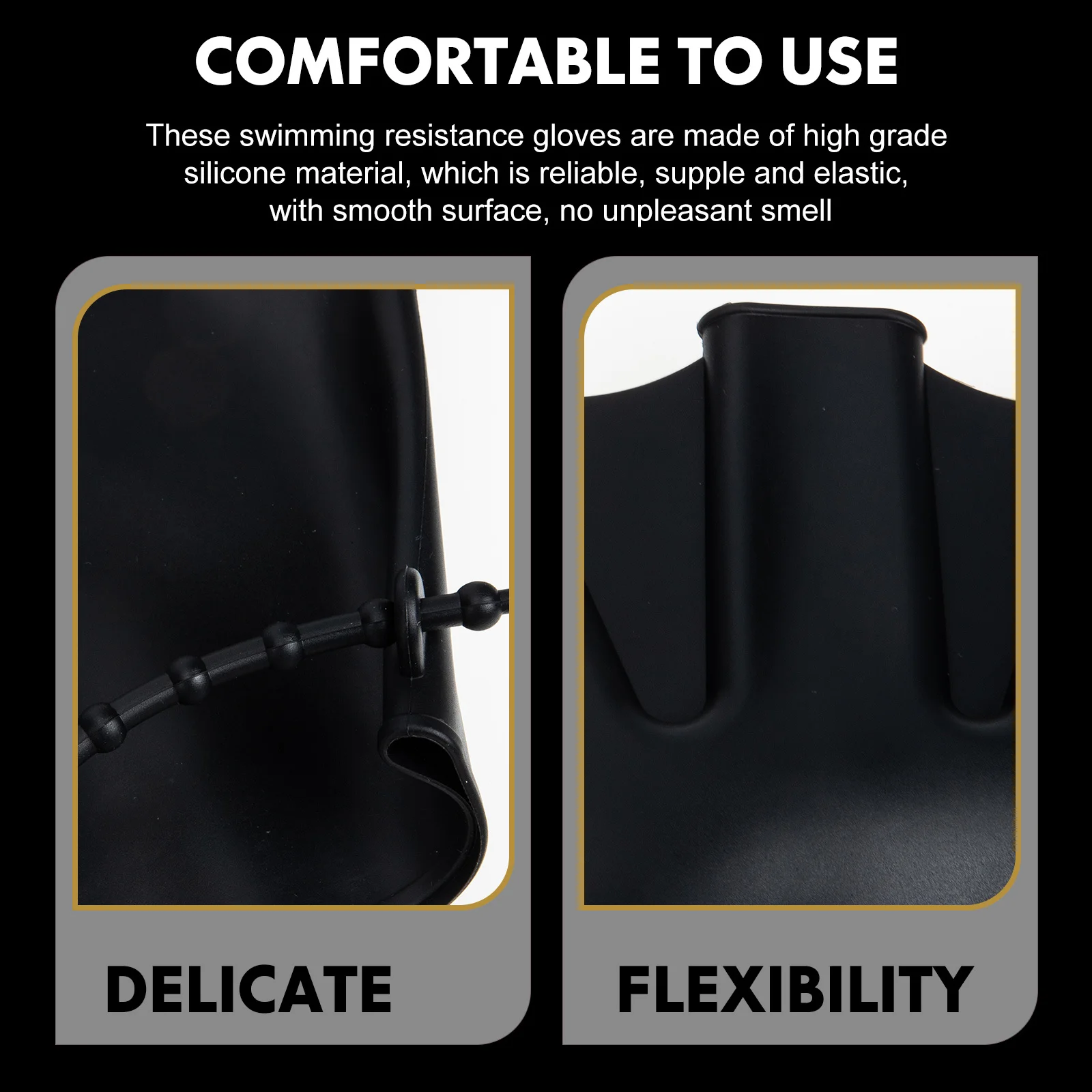 

1Pair Adjustable Silicone Swimming Gloves Swim Paddles for Pool Water Exercise Strengthening Diving Training Water Gloves