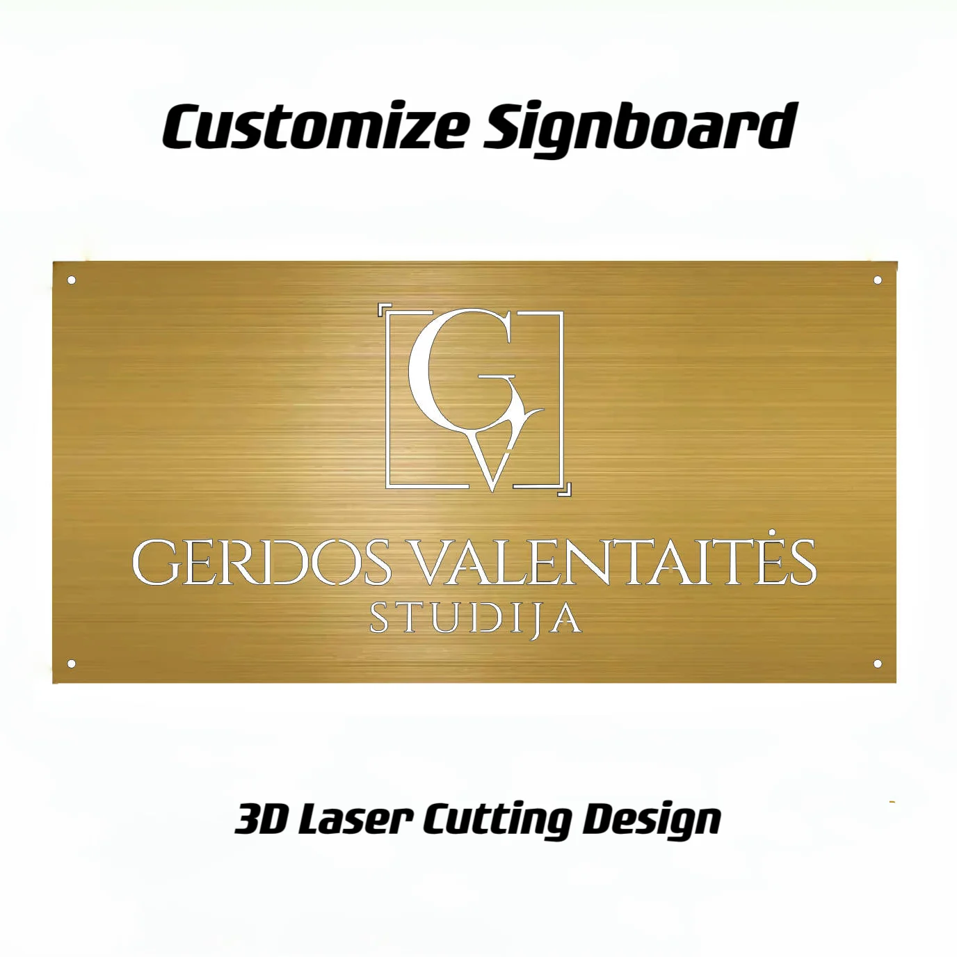 لوح باب معدني خارجي مقاوم للصدأ ، شعار مخصص ، قطع بالليزر ، عنوان الاسم ، لافتة حديثة ، فندق ، فيلا ، متجر ، شركة