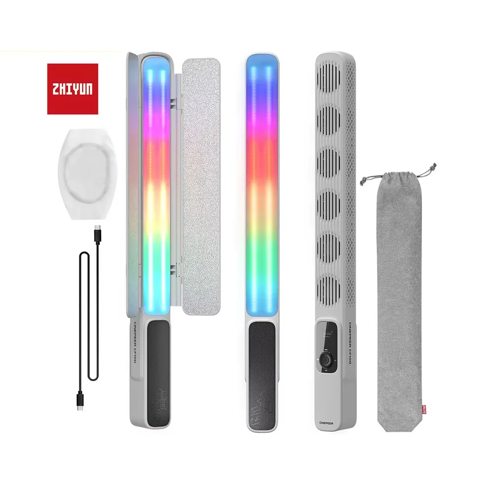 ZHIYUN CINEPEER CF100 100 Вт RGB Light Stick 2700K-6500K Ручной светодиодный светильник для видеосъемки для видеоблогов в прямом эфире