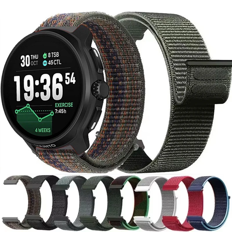 20mm 22mm Nylon Loop For Suunto Race 2/Race S/Run Sport Watch Band For Suunto 3 3 Fitness 5 9 Peak Pro DLC/Vertical 2 1/Ocean