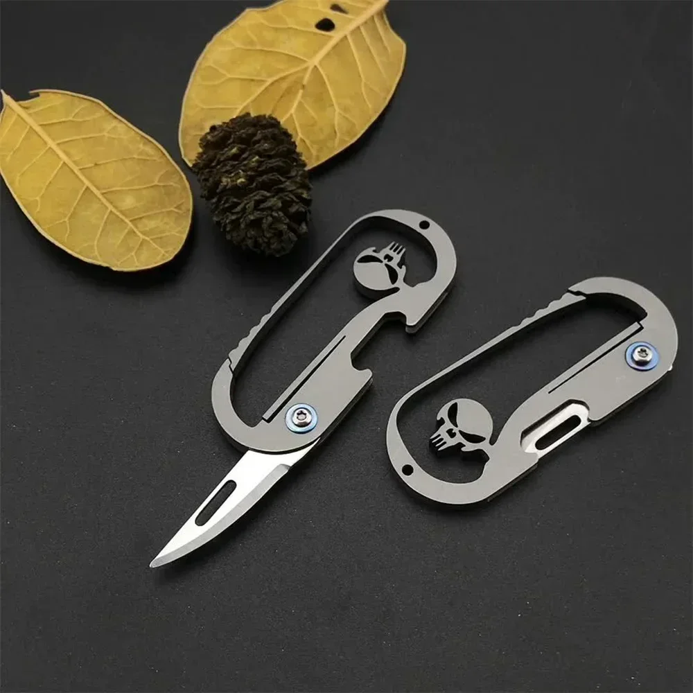 EDC Jungle Multi-Function Rescue 440C Steel Quick-Open Folding Knife Outdoor Camping Hiking Portable Pocket Knife