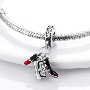 Bathed the silver Lucky Girassol Charms, fits original Pandora Bracelet, Dangle Pendant, Travel, DIY 10 Main Sales Pandora - №7