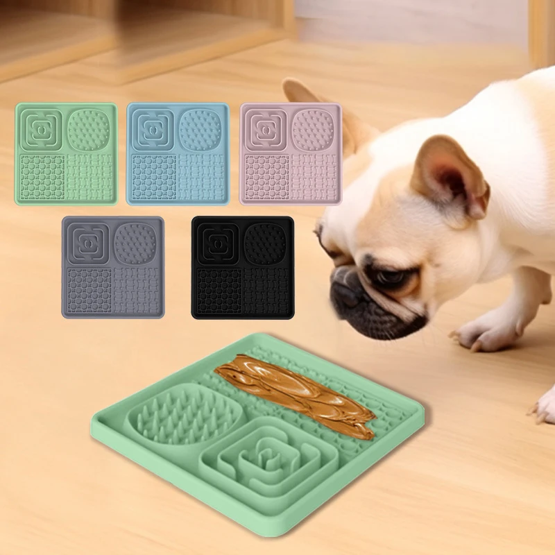 

Premium Silicone Licking Mat Slow Feeder for Dogs Cats Relief Anxiety Bathing Pet Feeding Mat with Suction Cups Pet Supplies