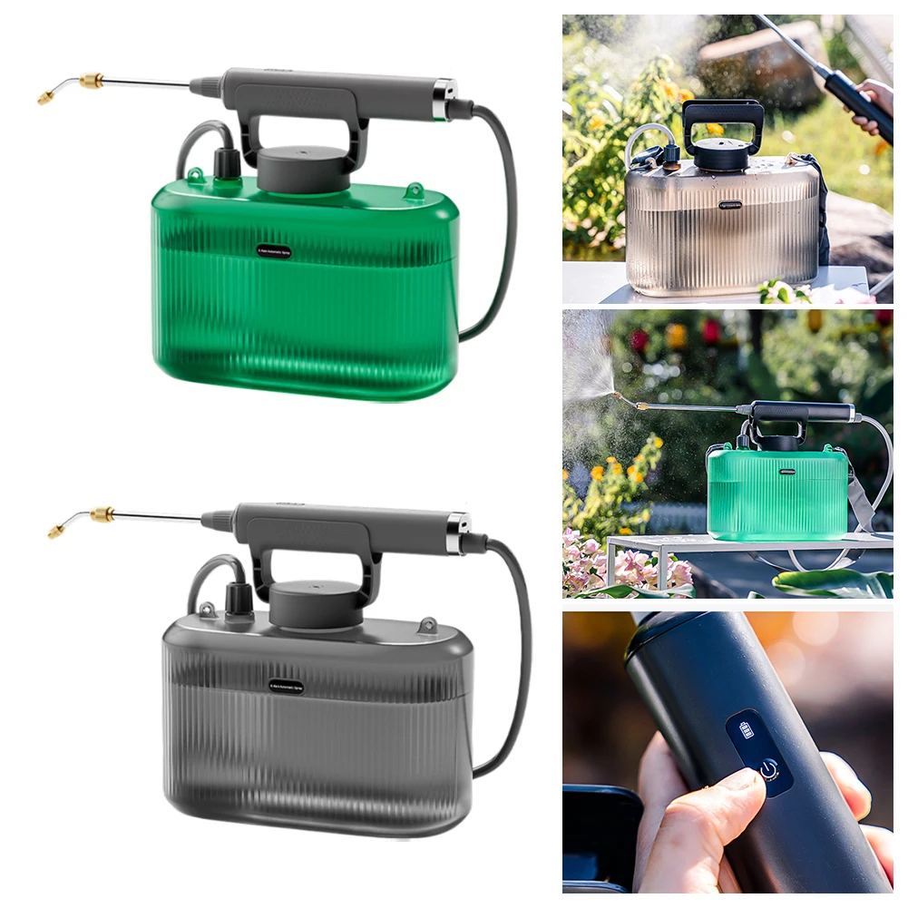 Pulvérisateur de jardin électrique injuste avec baguette télescopique, pulvérisateur de pelouse électrique, sangle initiée réglable, 5 L