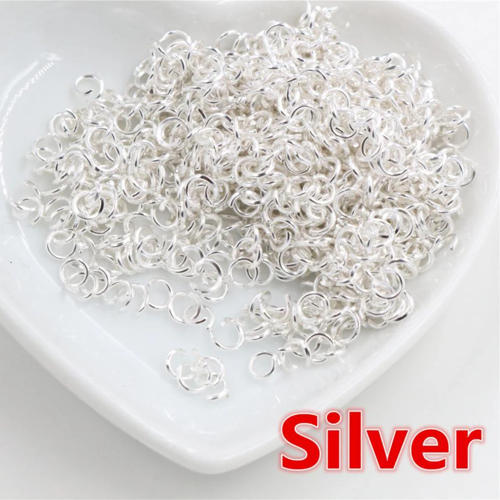 Open Loop Jump Rings 200pcs 4 5 6 7 8 10 mm Open JumpRings for DIY Jewelry Making Necklace Bracelet Findings Connector Supplies