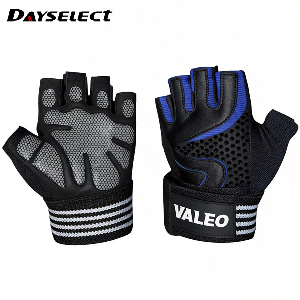 

1Pair Fitness Anti Slip Half Finger Gloves Anti-slip Silicone Dumbbell Exercise Wear Resistant Shock-absorbing Men Women Unisex