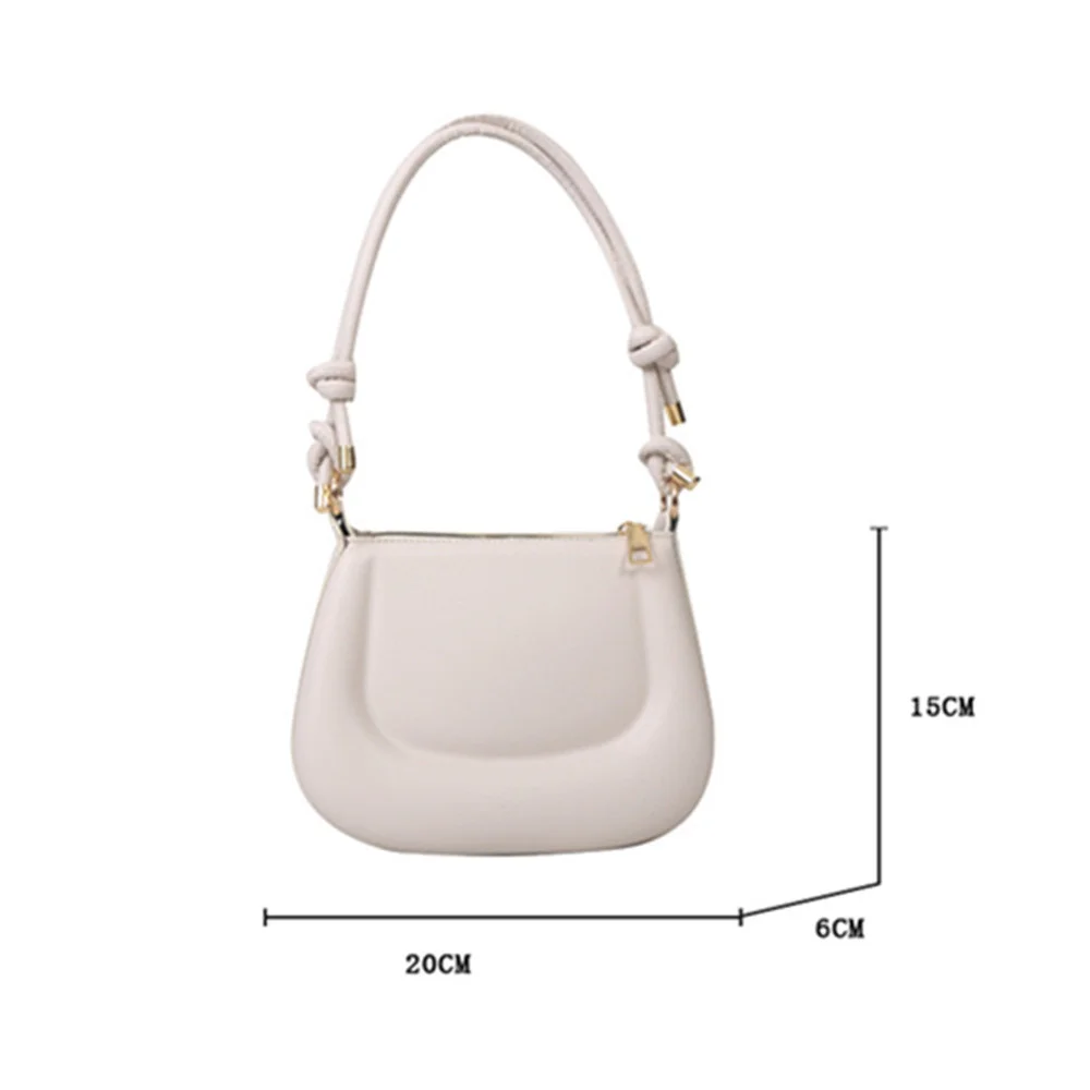 New Solid Color Small Shoulder Bags Fashion Design Ladies Girls Soft Pu Leather Crossbody Bag Women Underarm Bag Retro Handbag