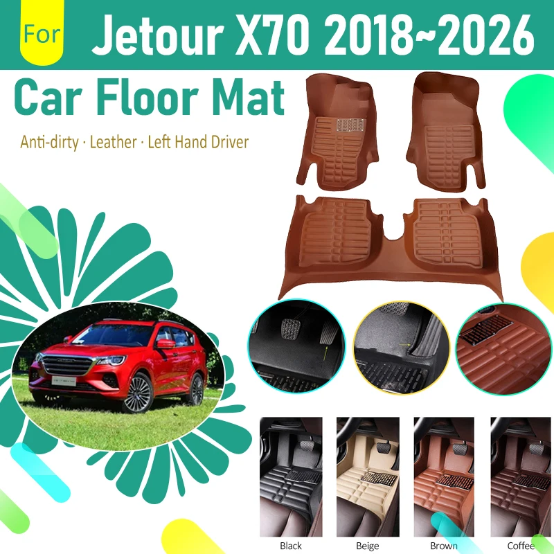 

Luxury Car Mats For Jetour X70 EV X70S Soueast DX8 DX8S MASTA EV 2018~2026 Dustproof Foot Pads LHD Floor Carpet Auto Accessories