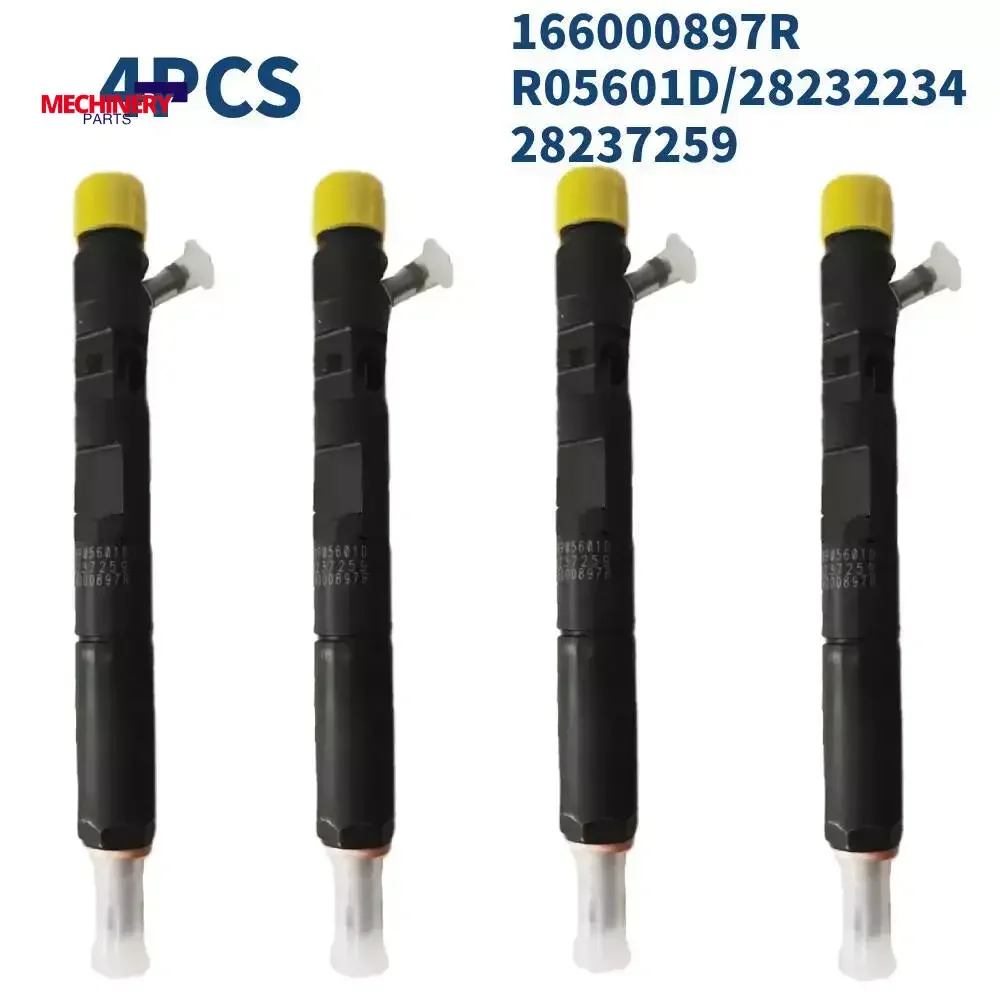 

Set of 4 Fuel Injector 28237259 166000897R EJBR05601D R05601D 28232234 For Renault