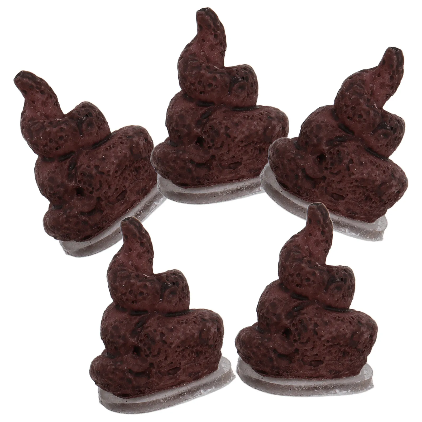 5Pcs Realistic Fake Poop Resin Decorations for Micro Landscape Dollhouse Prank Party Fun Humorous Home Decoration Mini Poo