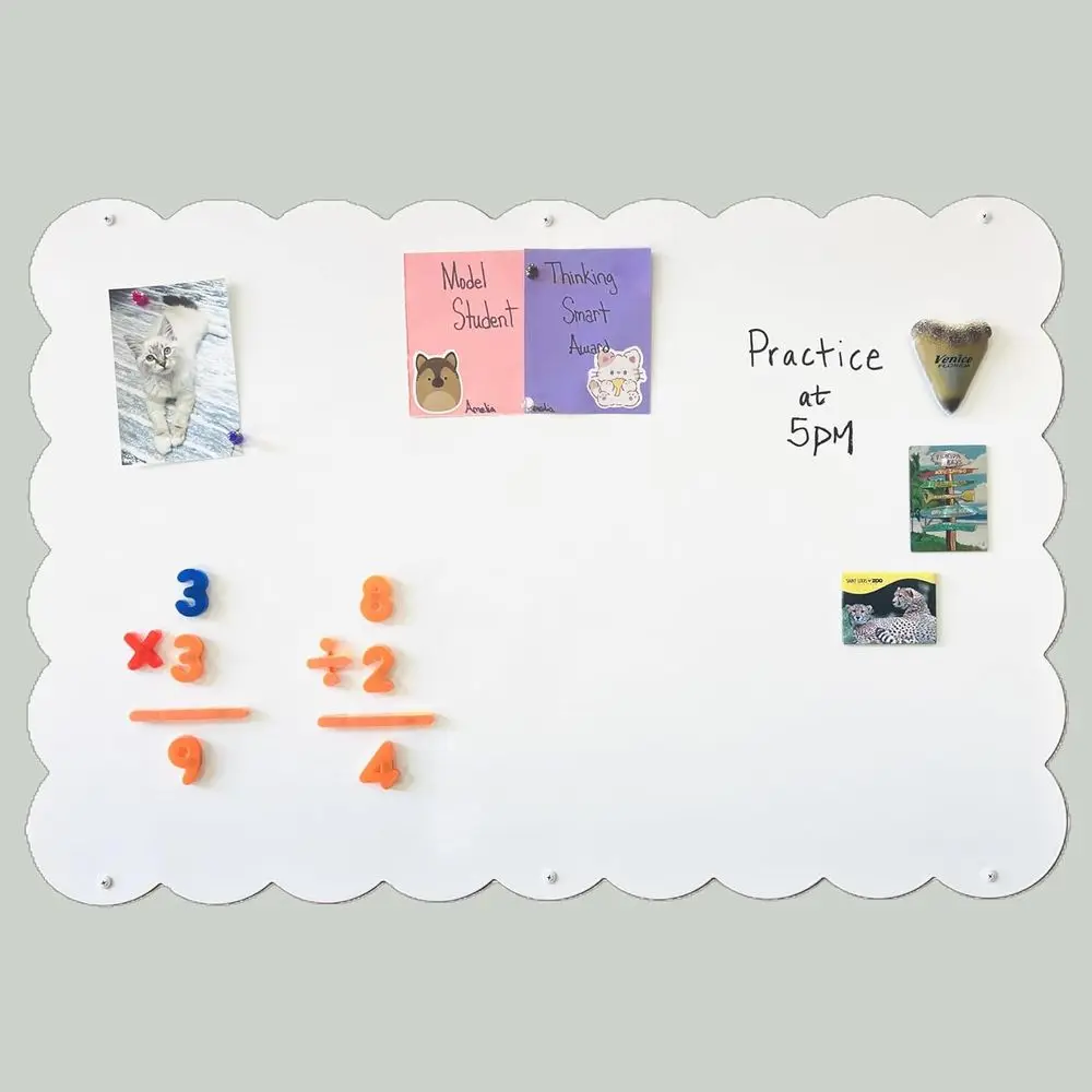 لوح مسح جاف مغناطيسي أبيض بدون إطار، 23.5 × 34.5، ديكور حائط، صنع في الولايات المتحدة الأمريكية #4