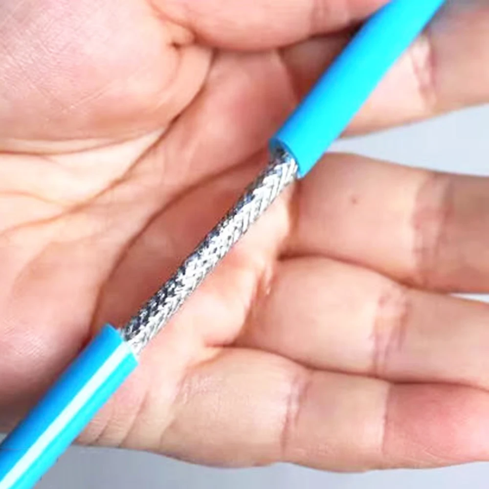 

Shielded Spring Wire 4-Core 0.3mm Blue PU Expandable Coil Cable, Oil & Abrasion Resistant Stretch Wire