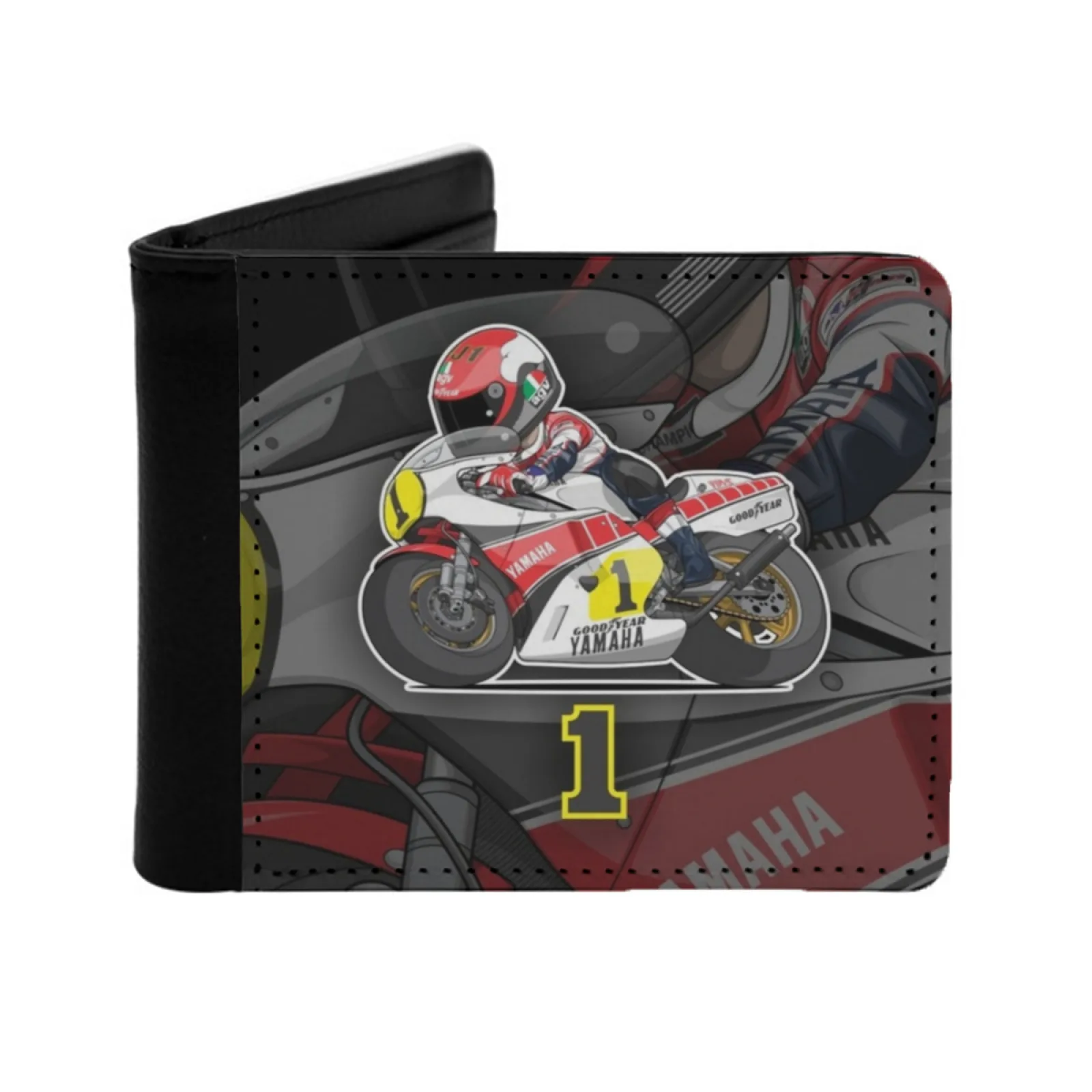 King Kenny Roberts Men Wallets Card Man Wallet Short Purse Bi-Fold Personalized Purses Legend Legendary America Usa Japan Kr