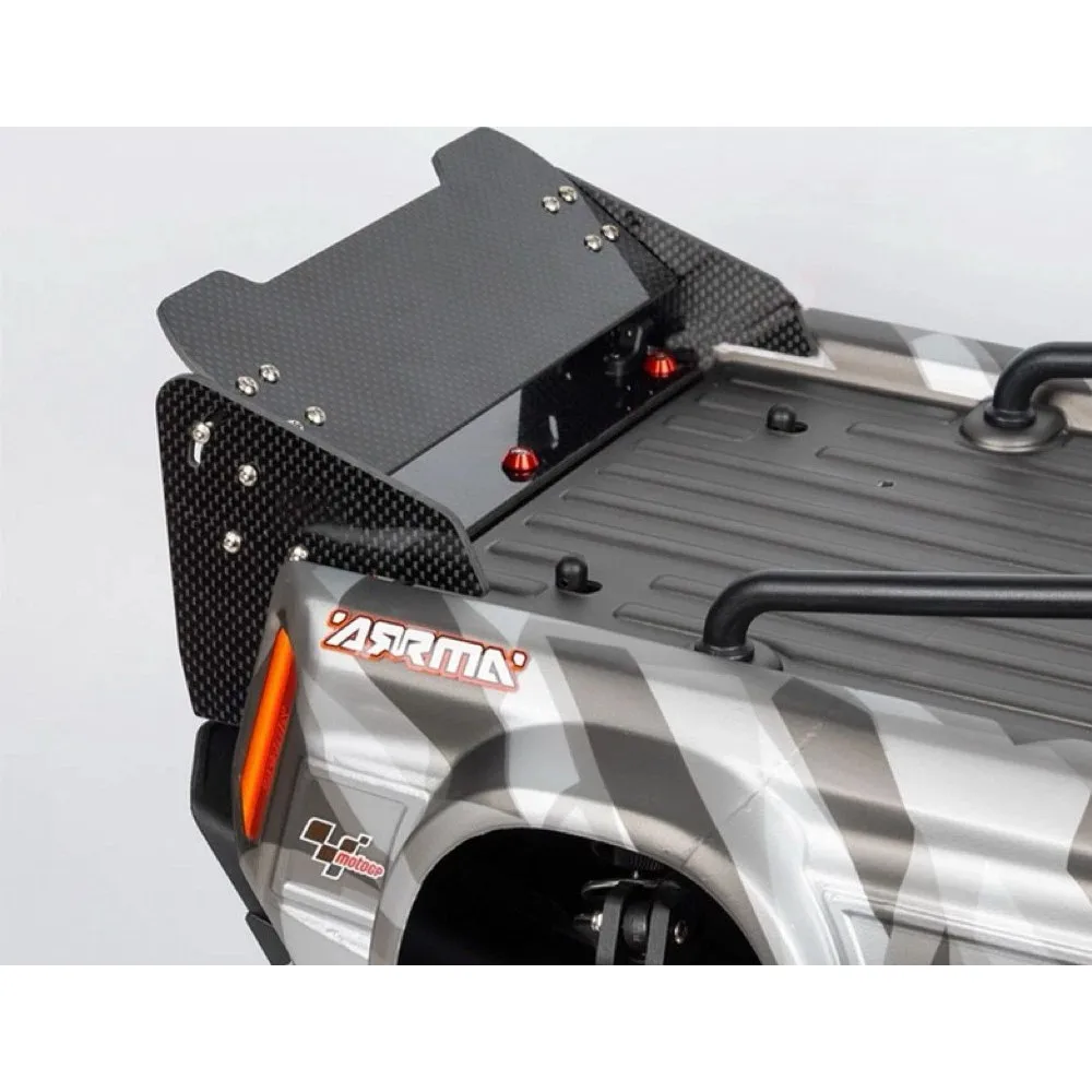 RC Carbon Fiber Tail Wing Rear Spoiler set for Arrma 1/7 Infraction 6S Chassis Upgrades Accessories