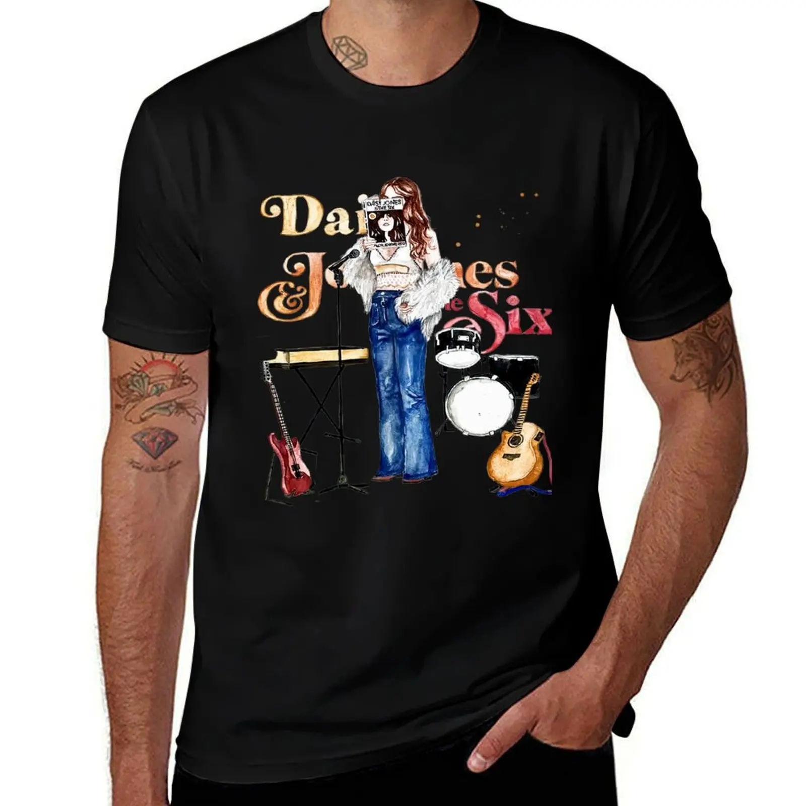 Daisy Jones & The Six by Taylor Jenkins Reid T-Shirt custom t-shirts for a boy summer tops Men's t-shirts