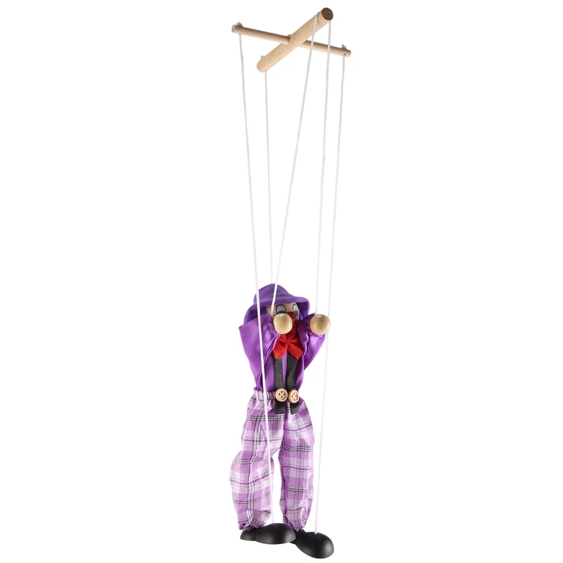 4 Packs Clown Marionette Toys Creative Pull String Puppet Kid Toys For Parent Child Interactive Toys Kids Best Gift