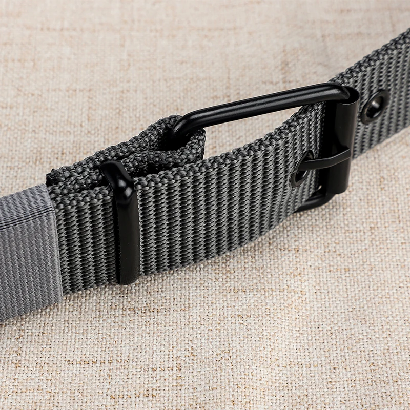 Perforierter Canvas-Gürtel, Herren-Gürtel mit Nadelverschluss, koreanische Version für Studenten und Jugendliche, vielseitiger Jeansgürtel, für Militärdienst, verlängerbar. – Detail 6