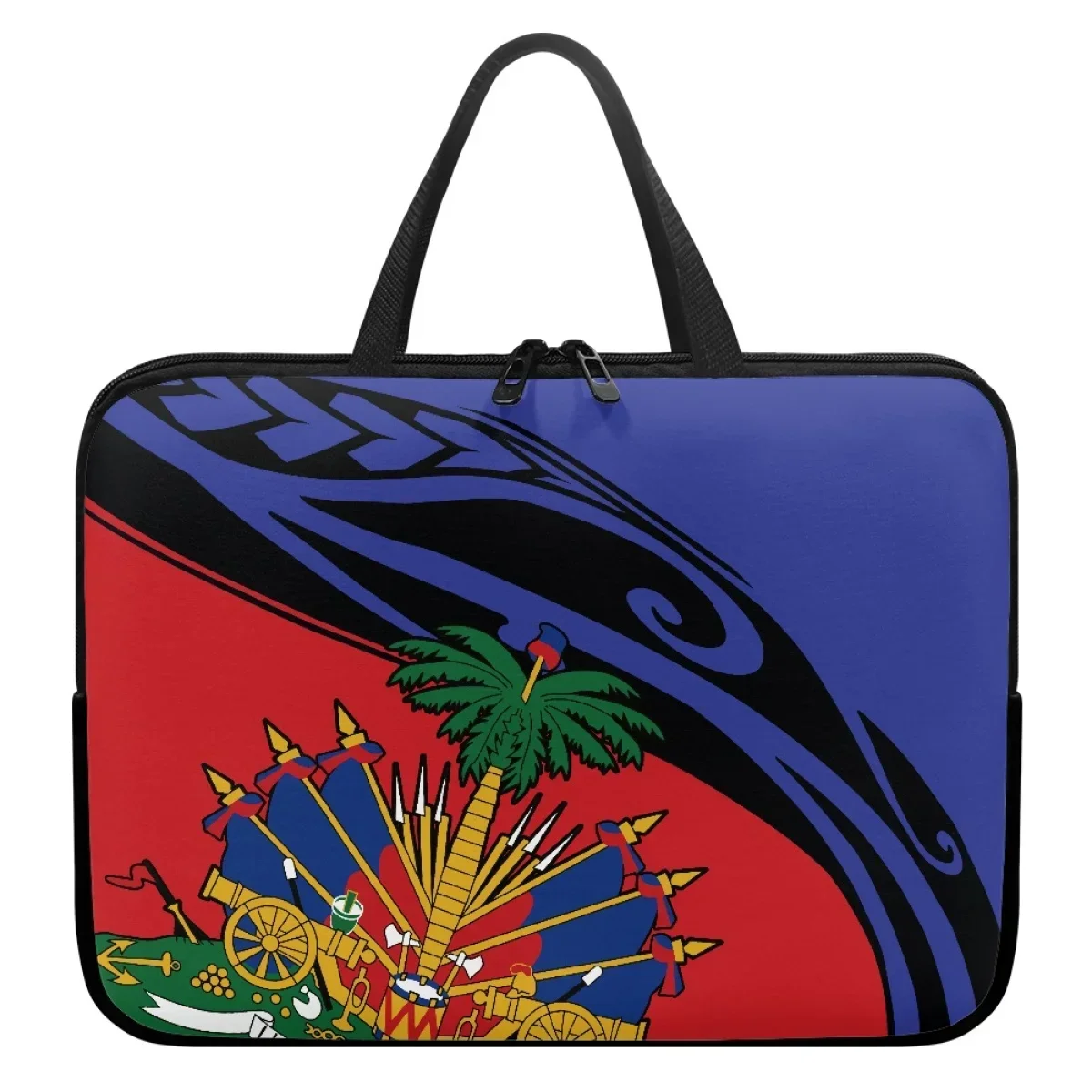 Universal Tablet Bag Retro Polynesian Haitian Style Designer Casual Computer Notebook Case Adult Travel Briefcase Handbag 2023