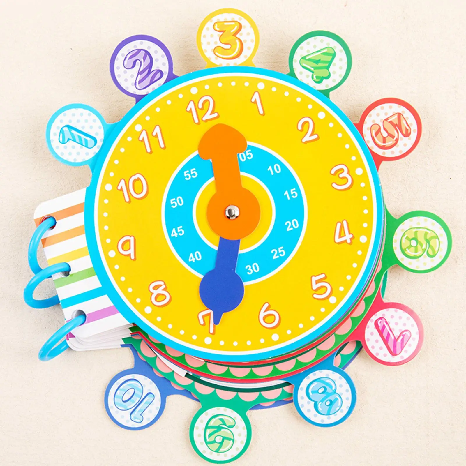 Kids Clock Toy Travel Activity Sensory Learning Toys Stickers Toys for Preschool Boy and Girl Kindergarten Kids Birthday Gifts