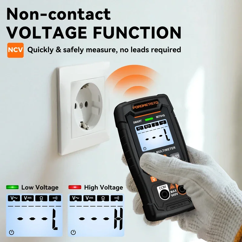 MT01S مقياس متعدد رقمي 4000 التهم الذكية السيارات المدى التيار المتناوب/تيار مستمر الجهد المقاومة اختبار الاستمرارية جهاز اختبار كهربائي محترف