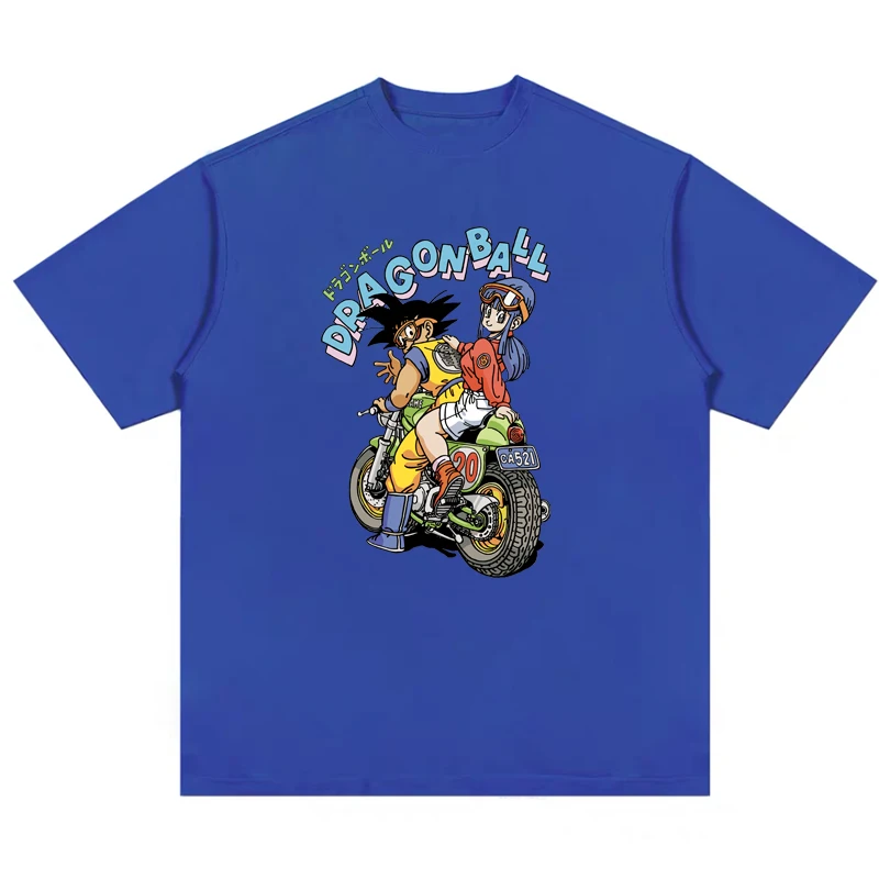 2025 Zomerlocomotief Dragon Ball Super Saiyan Retro Print Japans los T-shirt met korte mouwen voor heren en dames
