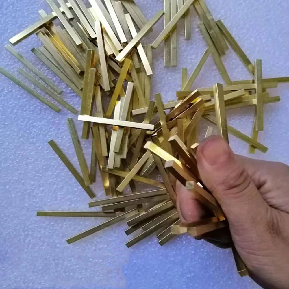 2 Pcs Brass Square Stick Length 500mm Solid Thin Rod 1/1.2/1.5/2/2.5/3/4/4.5/5/5.5/6/6.5/7/8/8.5/9/9.5/10mm Metal Small Bar