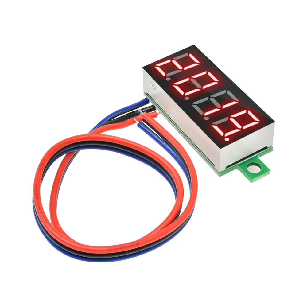 4 Bit 0.36 inch Mini Digital Voltmeter DC 0-100V Voltage Meter LED Panel Electric Voltage Tester Gauge 3 Wires 12V 24V 48V