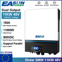 EASUN POWER 11KW Solar Inverter 48V 220V 150A MPPT Charge Controller Pure Sine Wave Off-Grid WiFi Home Improvement Solar Power