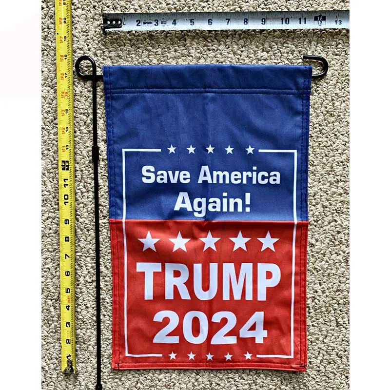 Donald Trump Garden Flag FREE SHIPPING Save America Again Red Blue 2024 USA Sign 12x18  yhx0295