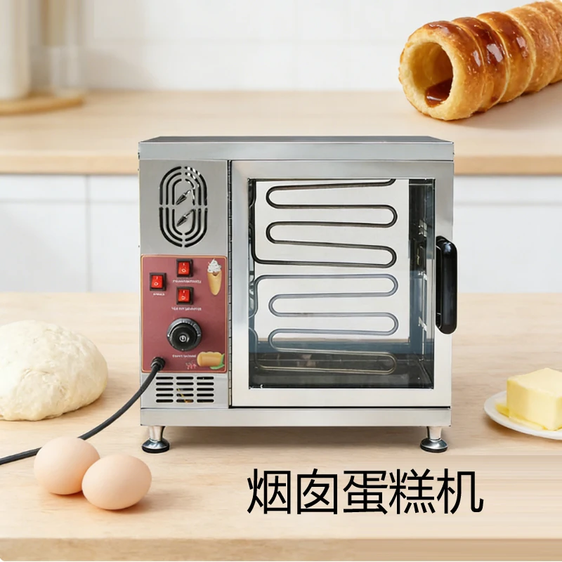 Chimney Cake Baking Machine 8 Stainless Steel Rollers Kurtos Kalacs Oven Electric 1500w Ice Cream Bread Cone Maker