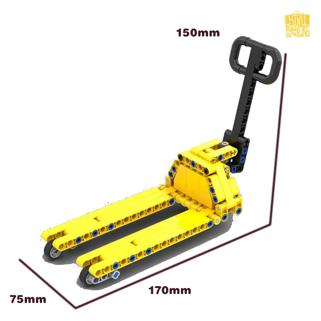 MOC-156551 1/8 Scale Replica of a Pallet-Jack Model With PDF Drawings Building Blocks Bricks Kid DIY Toy Birthday Christmas Gift