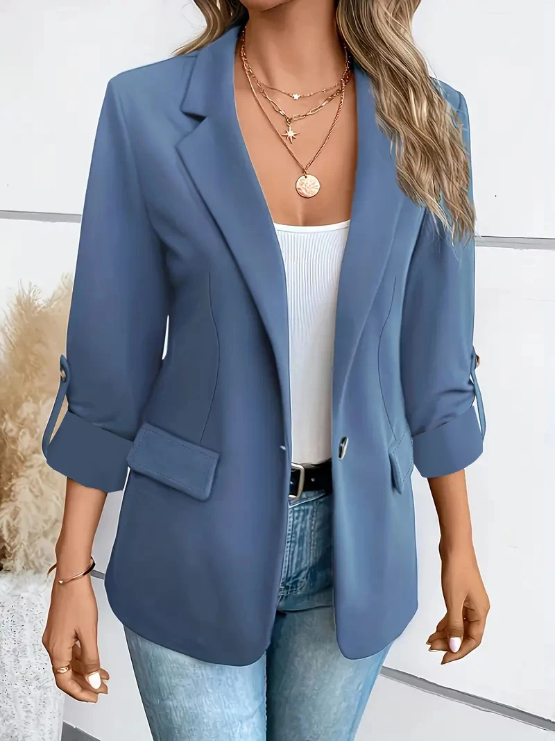 

Autumn and winter fashion solid colour versatile long-sleeved suit jacket women's clothing