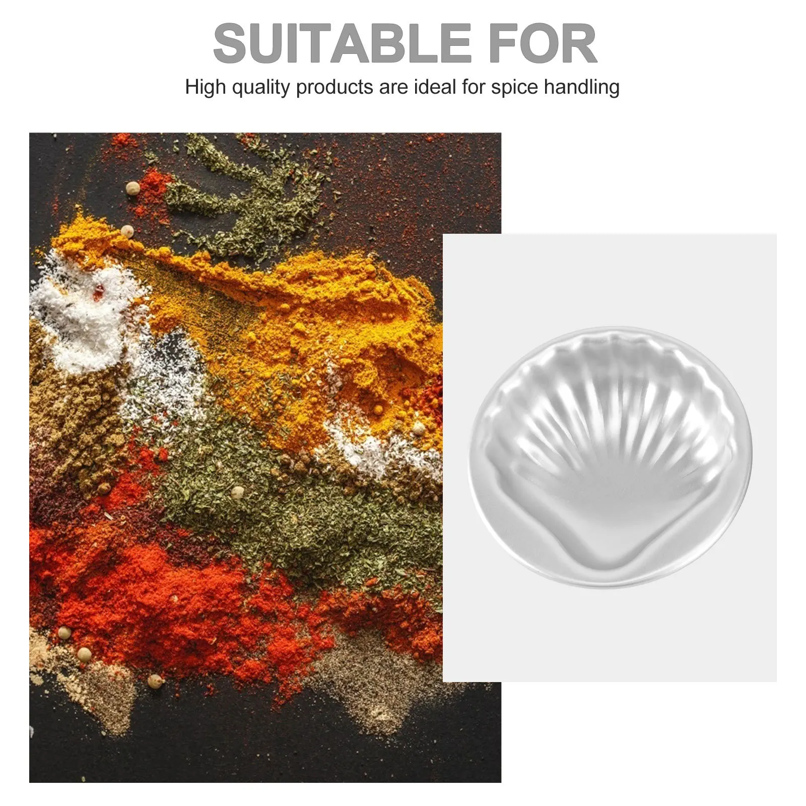 

2Pcs Shell Moulds for Cake Decorating Baking Molds Aluminum Alloy Metal Mold for Homemade Desserts Spices Holder