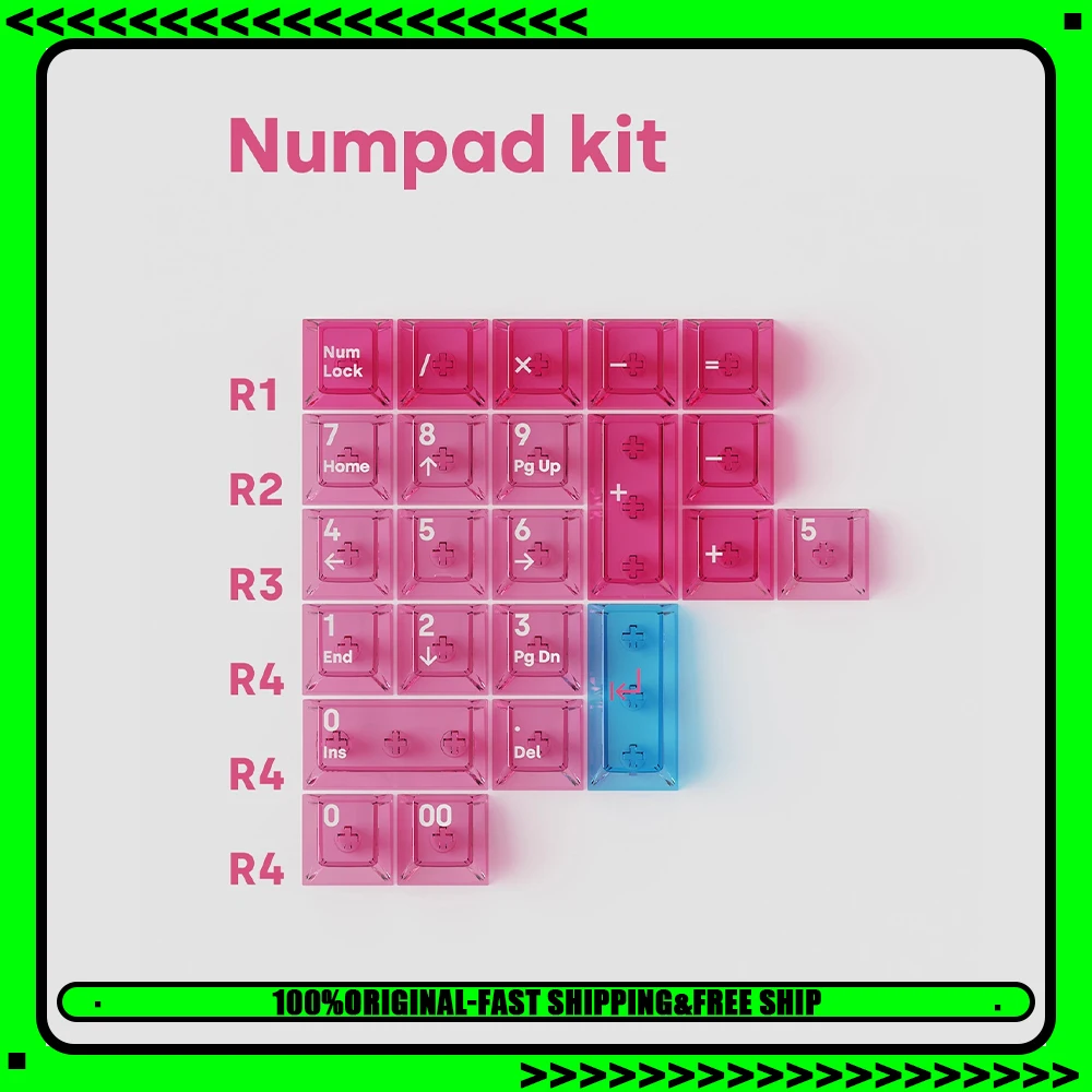 

DEADLINEstudio AirPitaya PC Keycaps Pink Fog Permeable Keycap Original Factory Height Personalized Keyboard Keycaps Customized