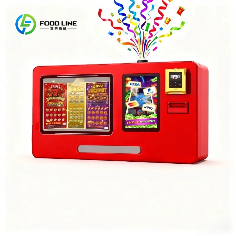 Lottery Vending Machine Screen Light Box 24 7 Unattended Support Credit Card Coin Cash SDK Mall Management Customized