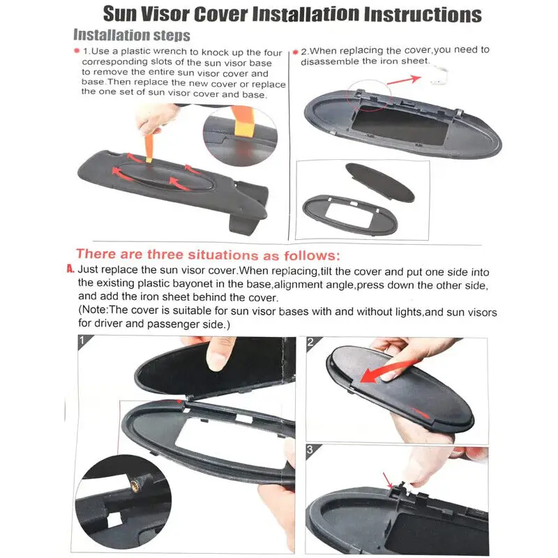 1개 자동차 선바이저 미러 커버 블랙 내구성 포르쉐 박스터 카이맨 986 987 911 996 997 OEM99670142102 자동차 액세서리