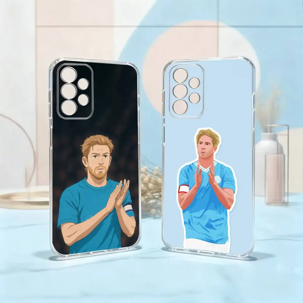 Kevin-N De Bruyne Cartoon Phone Case For Samsung S25,S24,S21,S22,S23,S30,Ultra,S20,Plus,Fe Transparent Cover