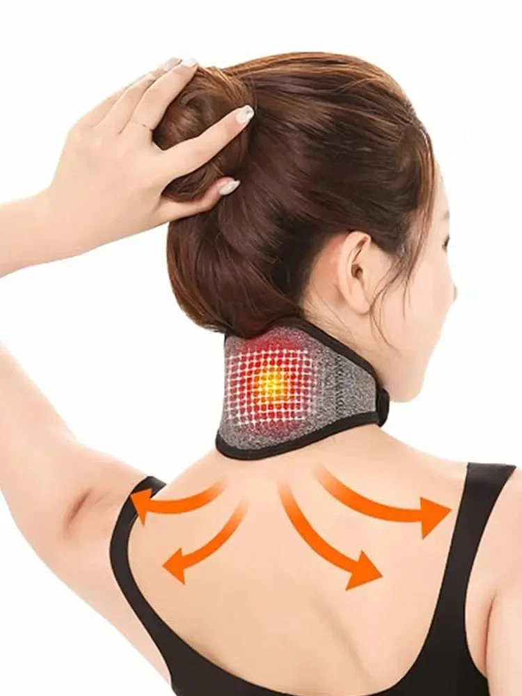 Zelfverwarmende nekbrace uitgerust met magnetische nekmassagefunctie, voor ontspanning zonder extra apparatuur - afbeelding 2