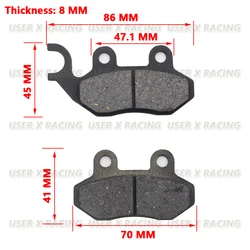 USERX Motorcycle disc brake pad Brakes Front Rear Disc Brake Pads For FA264 SYM PEUGEOT TOMOS PGO SINNIS