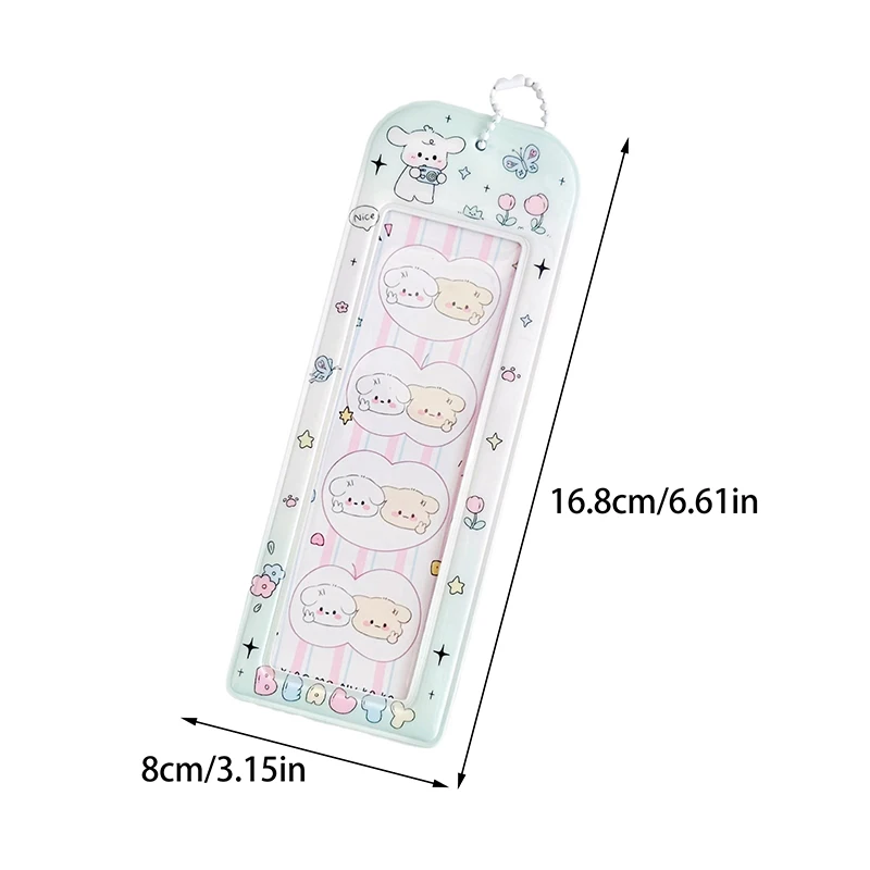 PVC Photo Booth Frames Cartoon Photo Booth Album For 2x6 Inch Photo Strips Wedding Album Bag Pendant School Stationery