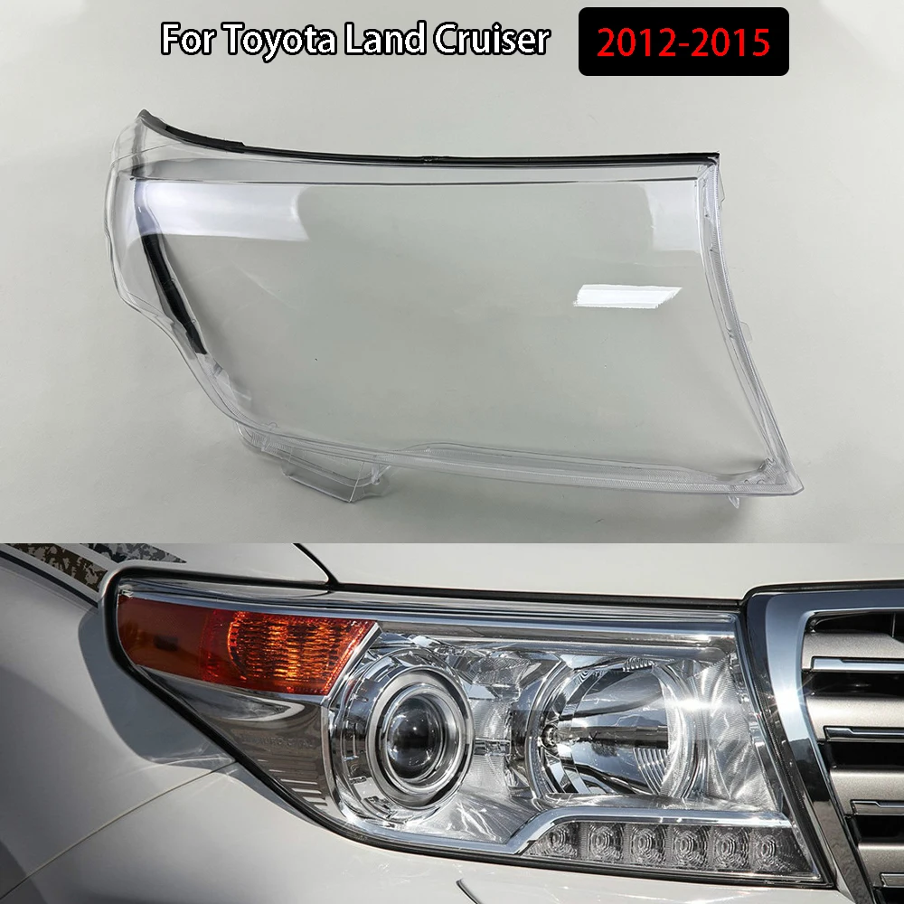 Headlights Shade Transparent Mask Cover Lens Lampshdade Headlamp Shell Plexiglass For Toyota Land Cruiser 2012-2015