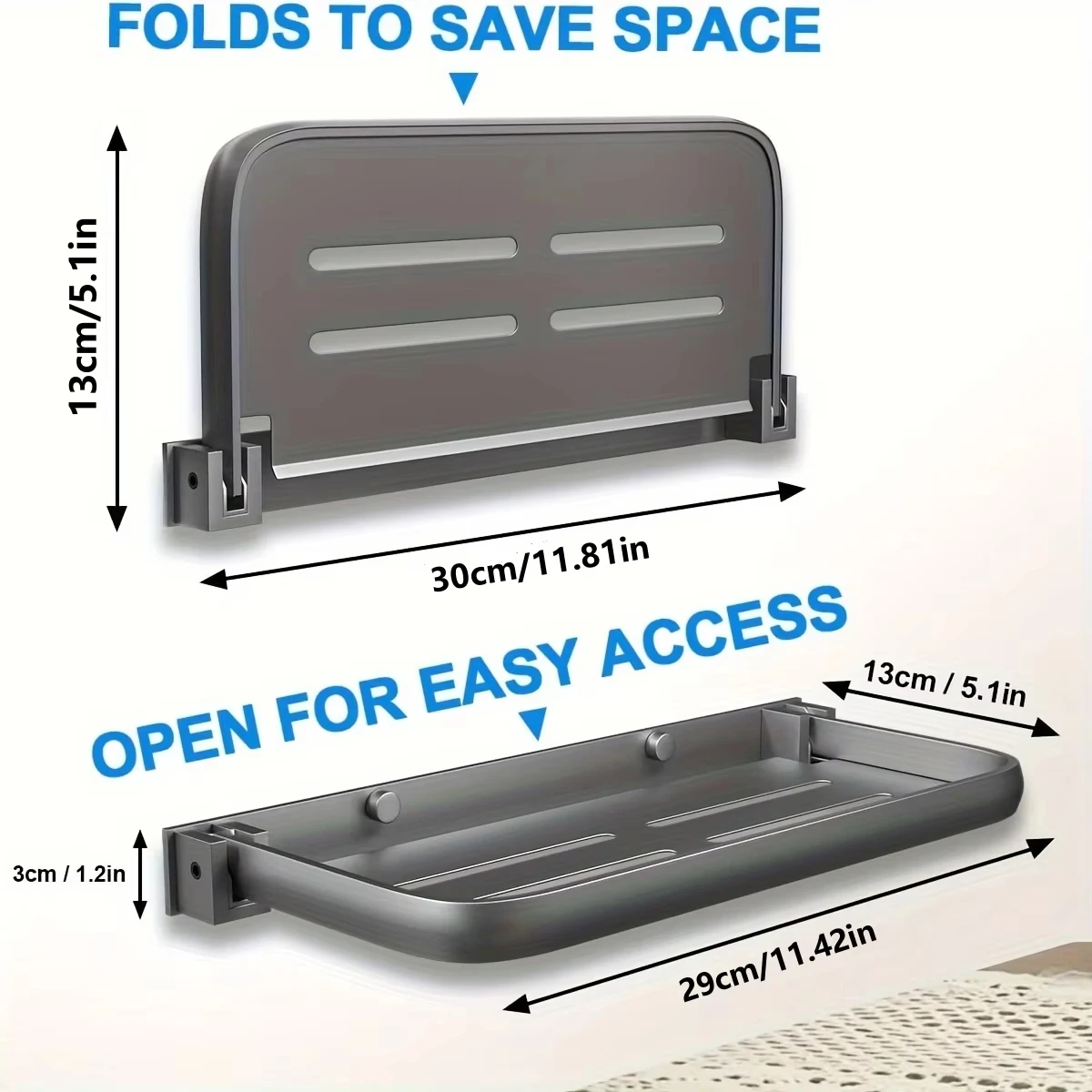 RV Drop-down Aluminum Foldable Shelves Are Used For Wall Storage In RVs And Campers And For Saving Space In RVs.