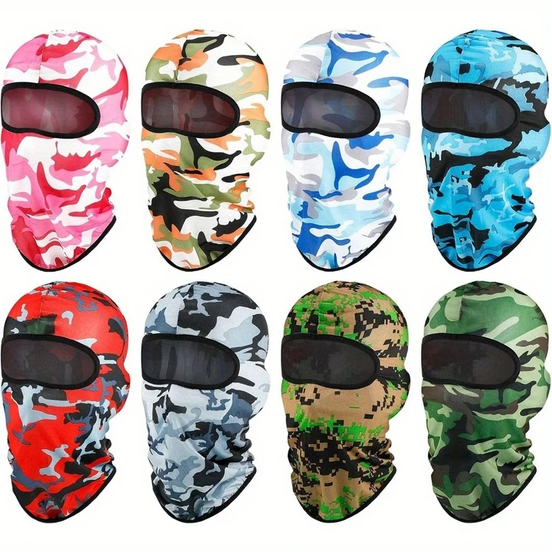 8-piece Set Soft Breathable Inner Liner, Sun Protection Visor, Windproof Ski Mask, Full Face Coverage, Suitable for Cycling,